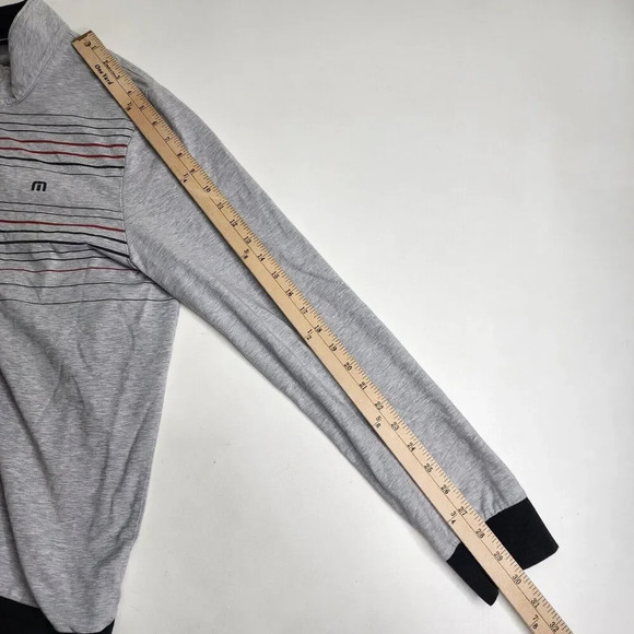 Travis Mathew 1/2 Zip Golf Pullover Gray Striped Size Large - Picture 6 of 8